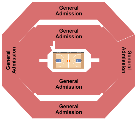 Oakland Arena Seating Chart: Basketball - GA