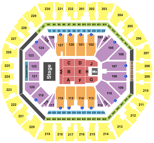Oakland Arena Seating Chart: Endstage 4