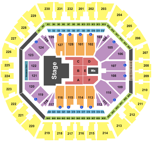 Oakland Arena Seating Chart: I-dle