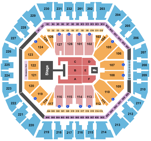 Oakland Arena Seating Chart: Marca MP