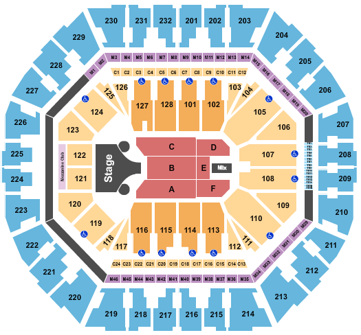 Oakland Arena Map