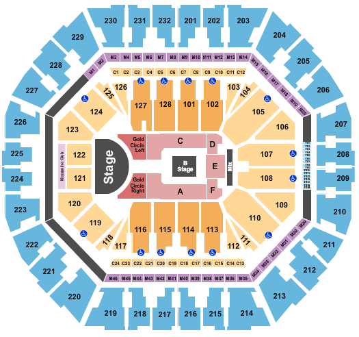 Oakland Arena Seating Chart: Rosalia