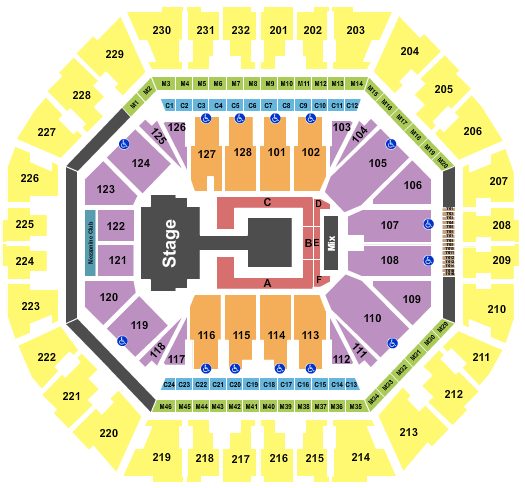 Oakland Arena Seating Chart: Seventeen