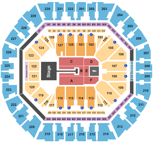 Oakland Arena Seating Chart: TobyMac
