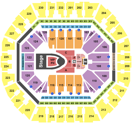 Oakland Arena Seating Chart: Usher