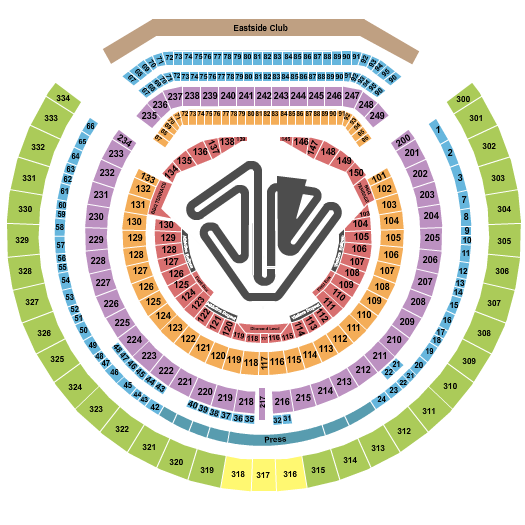 RingCentral Coliseum Seating Chart: Supercross
