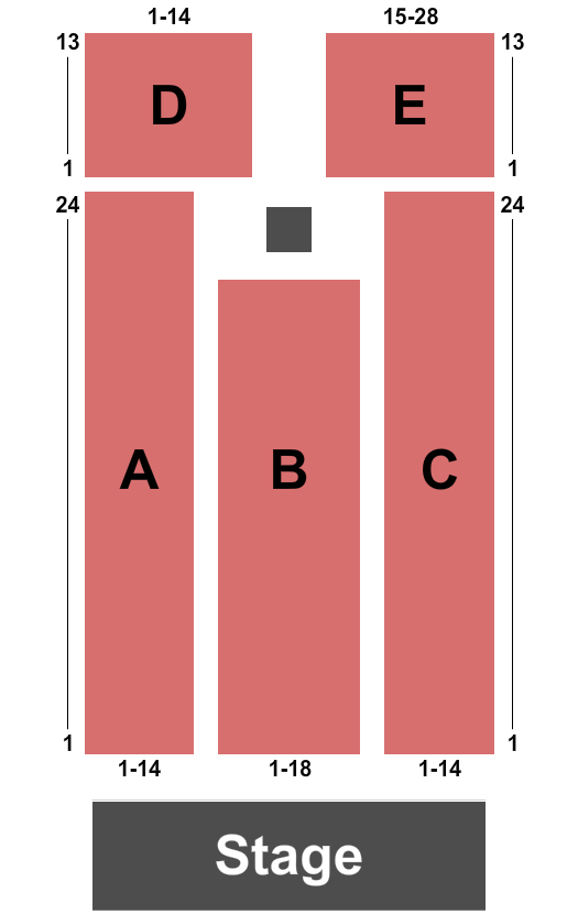 Oaklawn Event Center Seating Chart: End Stage