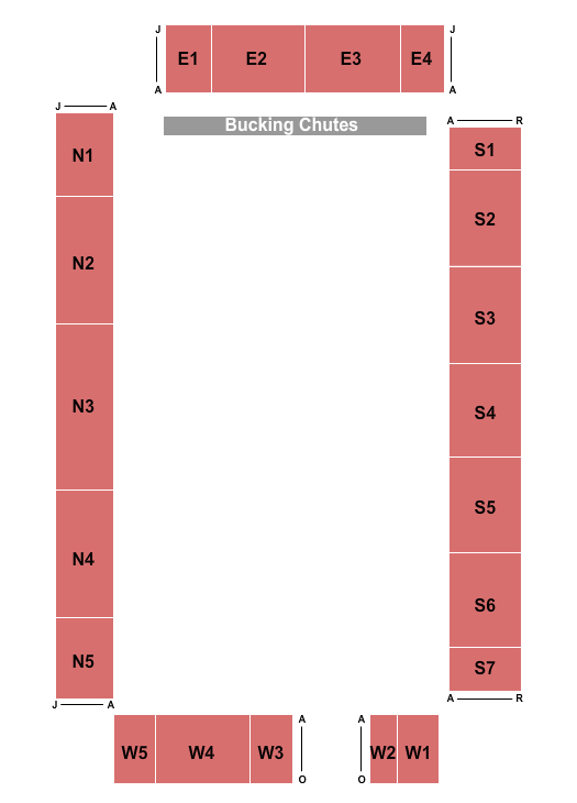 Oakley Rodeo Seating Chart: Rodeo