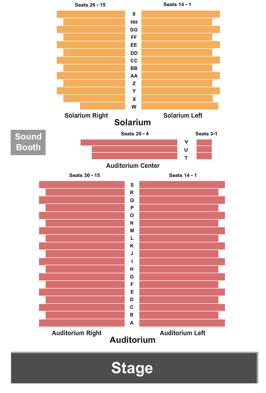 Ocean City Music Pier Seating Chart: End Stage