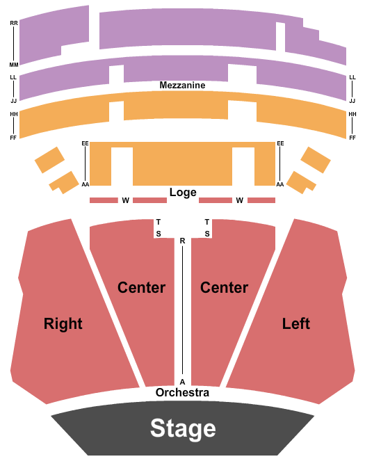 Oceana Theater Seating Chart: Endstage
