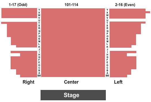 Ogunquit Playhouse Seating Chart: End Stage