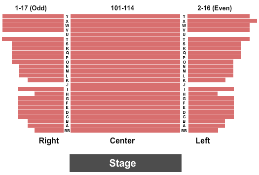 Ogunquit Playhouse Seating Chart: End Stage
