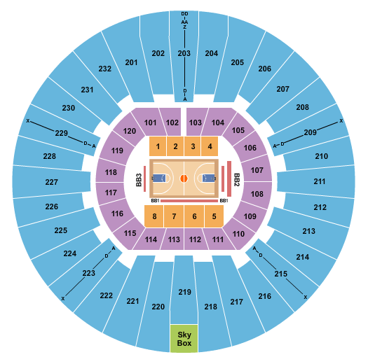 Mackey Arena Interactive Seating Chart