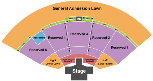 Oklahoma City Zoo Amphitheatre Seating Chart: Endstage GA Pit 3