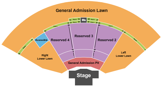Oklahoma City Zoo Amphitheatre Seating Chart: Endstage GA Pit 4