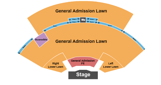 Oklahoma City Zoo Amphitheatre Seating Chart: GA Pit GA Lawn 2