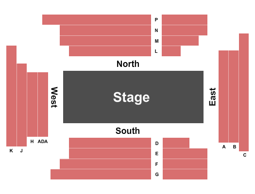 Old Barn Community Theatre Seating Chart: Center Stage