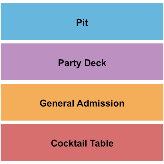 Old Concrete Street Amphitheater Seating Chart: GA/Table