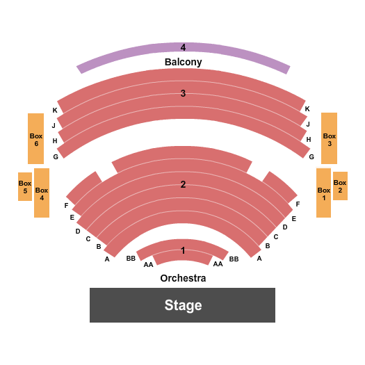 Old Town Temecula Community Theater Seating Chart: Endstage