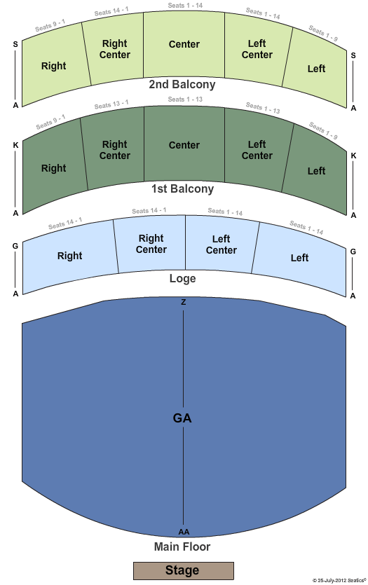 Omaha Music Hall Seating Chart