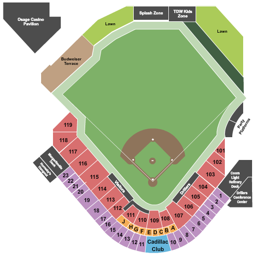ONEOK Field Seating Chart