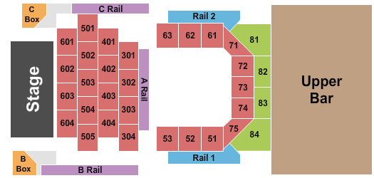 Ophelia's Electric Soapbox Seating Chart: Endstage Tables