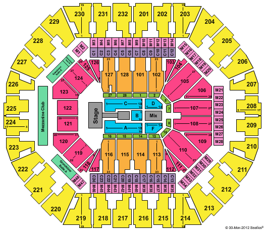 Oracle Arena Seating Chart