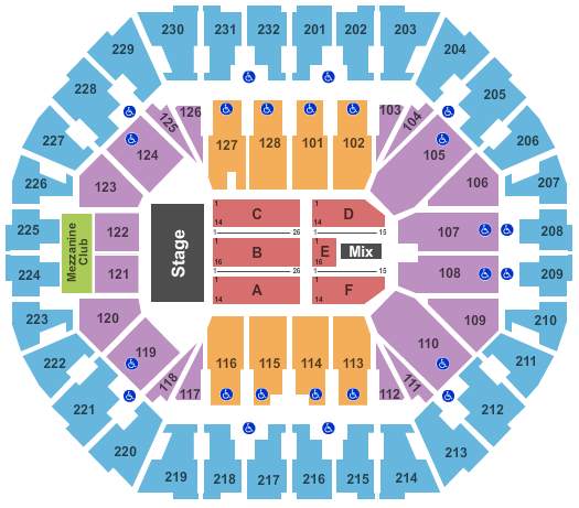 Bellco Theater Interactive Seating Chart