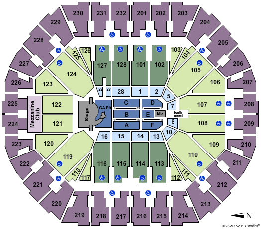Oracle Arena Seating Chart