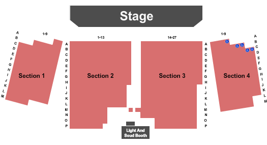 Orange Blossom Opry Seating Chart: End Stage