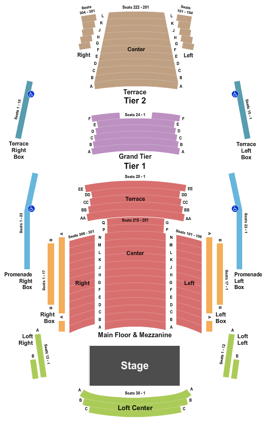 Ordway Concert Hall at Ordway Center For Performing Arts Seating Chart: End Stage