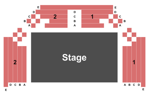 Oregon Contemporary Theatre Seating Chart: End Stage