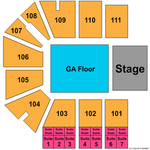 O'Reilly Family Events Center Seating Chart