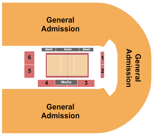 Orleans Arena - The Orleans Hotel Seating Chart: Volleyball