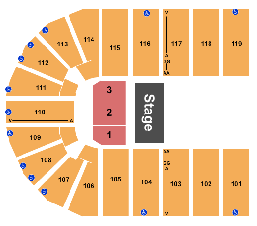 Orleans Arena - The Orleans Hotel Seating Chart: Blippi