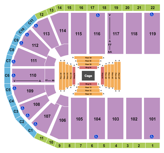 Orleans Arena - The Orleans Hotel Seating Chart: Boxing