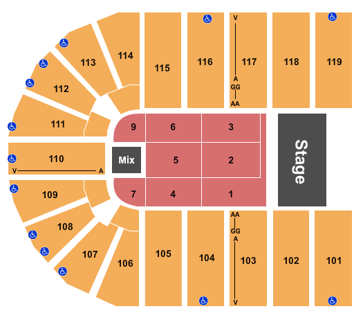 Orleans Arena - The Orleans Hotel Seating Chart: Endstage 3