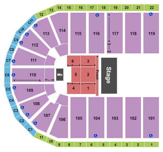 Orleans Arena - The Orleans Hotel Seating Chart: Half House 2