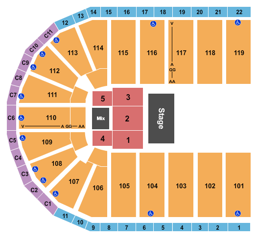 Orleans Arena - The Orleans Hotel Seating Chart: Half house