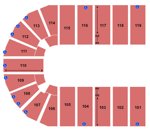 Orleans Arena - The Orleans Hotel Seating Chart: Open Floor 2