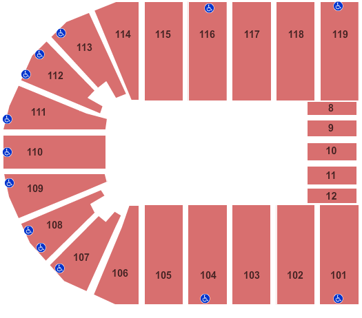 Orleans Arena - The Orleans Hotel Seating Chart: Open Floor
