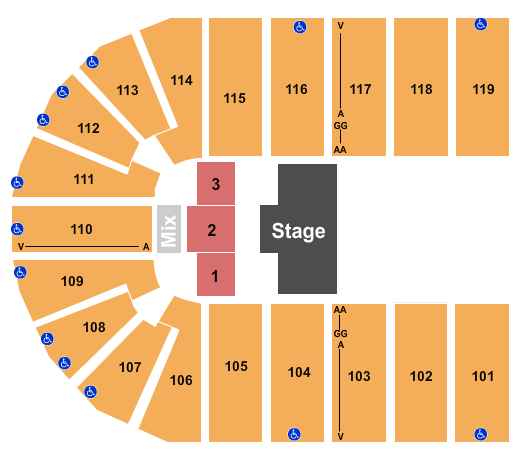 Orleans Arena - The Orleans Hotel Seating Chart: Paw Patrol 2