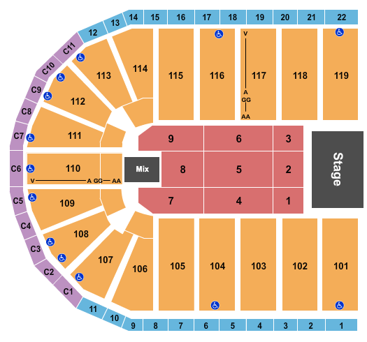 Orleans Arena - The Orleans Hotel Seating Chart: TSO