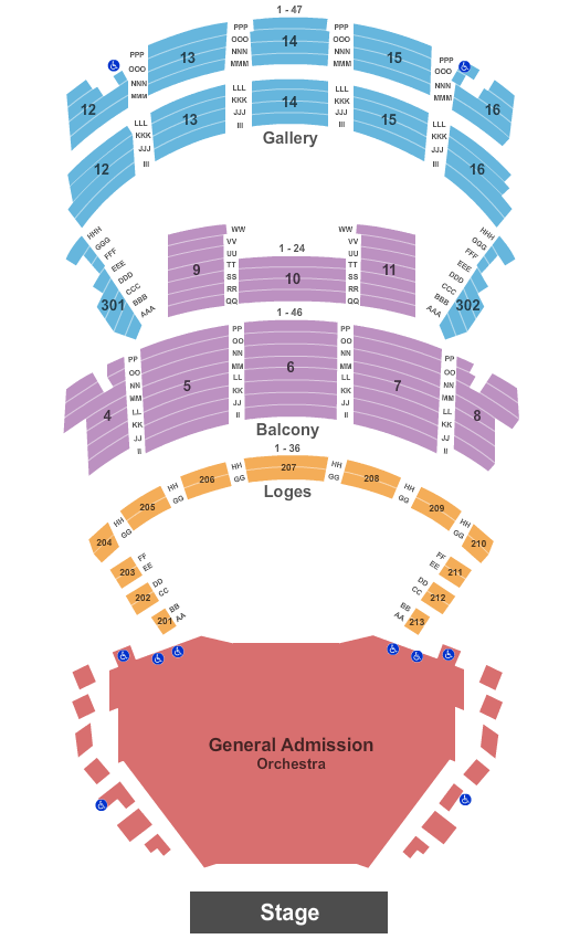 Orpheum Theater - New Orleans Map