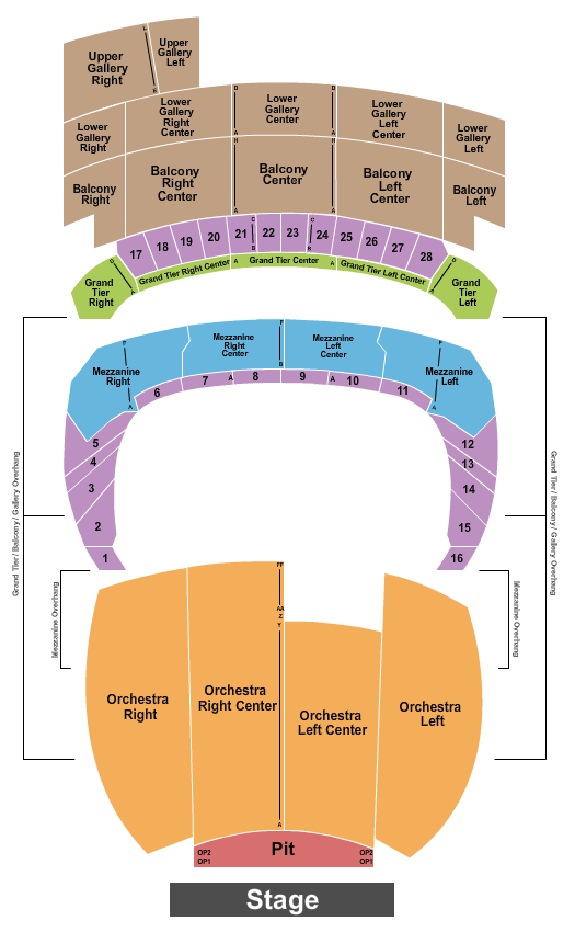 Orpheum Theatre - Memphis Seating Chart: Endstage Pit 2