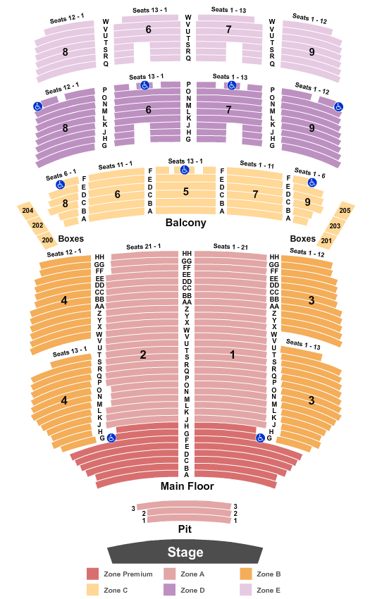 Orpheum Theatre Seating Chart