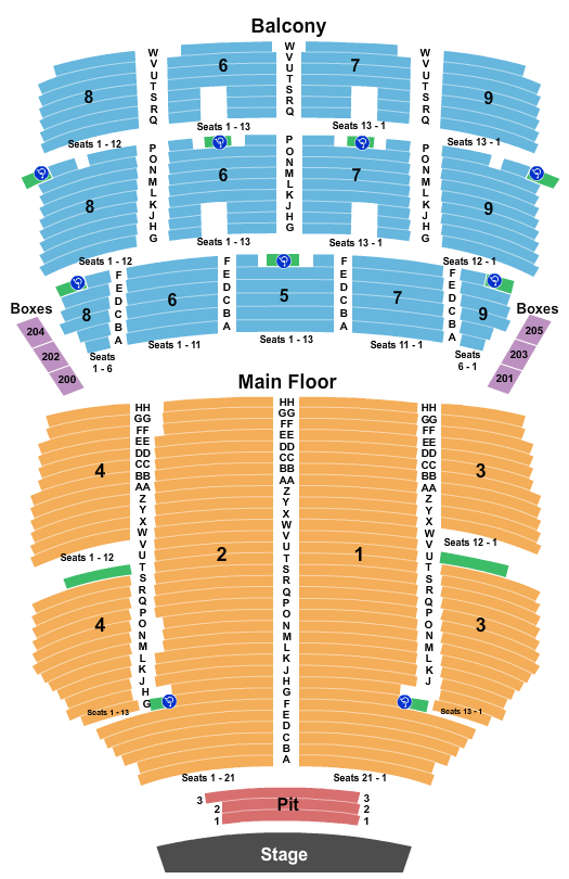Orpheum Theatre - Minneapolis Seating Chart: End Stage