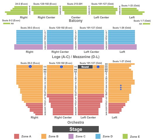 Orpheum Interactive Seating Chart