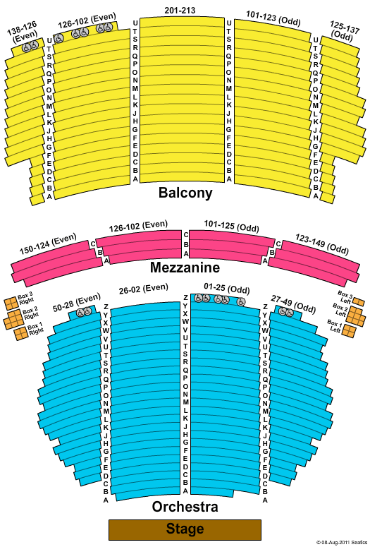 Orpheum Theatre Seating Chart