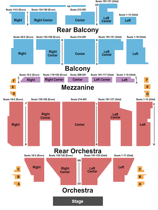 Orpheum Seating Chart